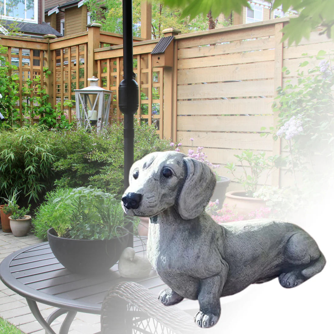 Dachshund Statue Garden Decor