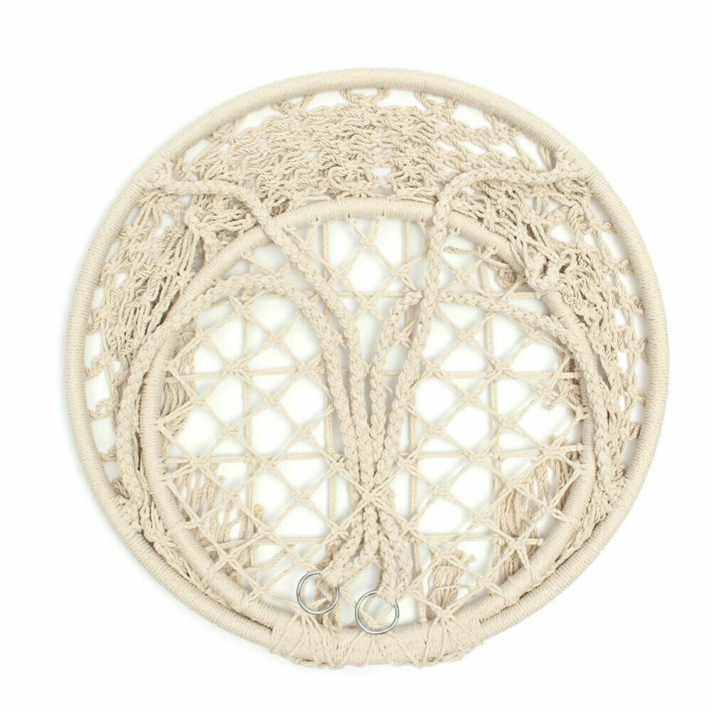120CM Deluxe Hammock Chair Macrame Cotton Swing Bed Relax Outdoor Hanging Indoor