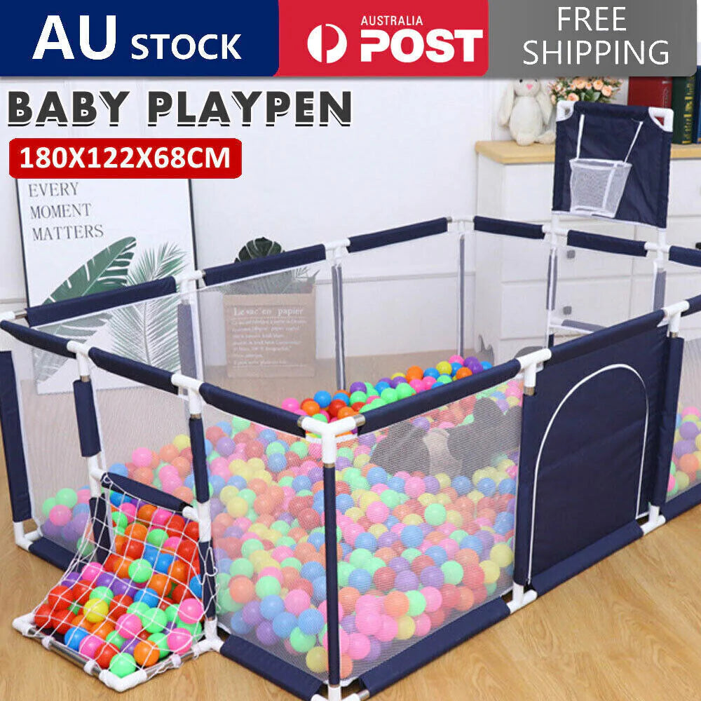 Large Baby Playpen Safety Toy Gate Kids Toddler Fence Play Activity Center Game