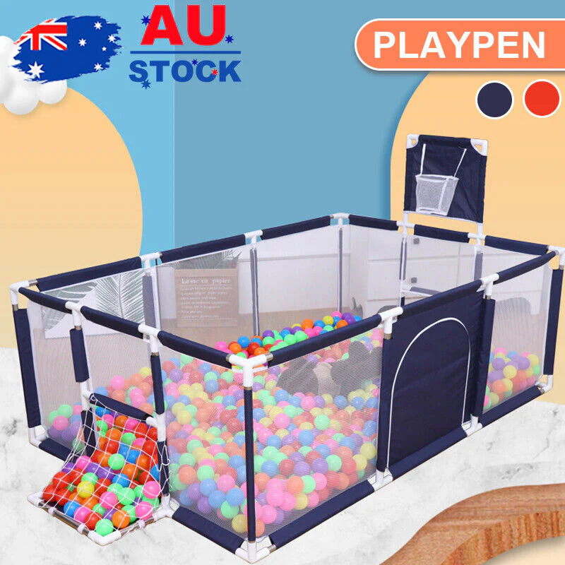 Large Baby Playpen Safety Toy Gate Kids Toddler Fence Play Activity Center Game