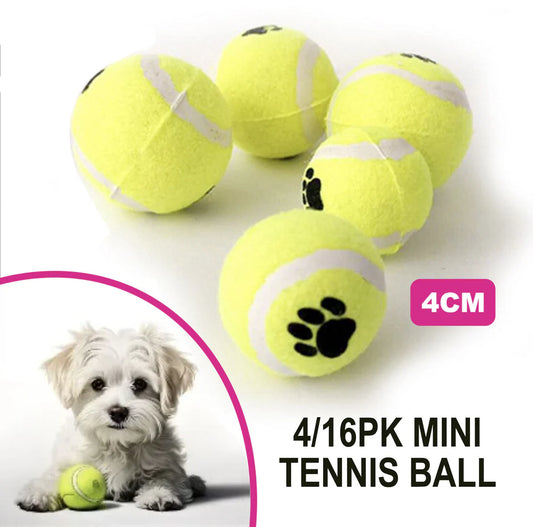 Mini Tennis Balls 4CM Dog Puppy Play Throw Fetch Training Cat Toys Small