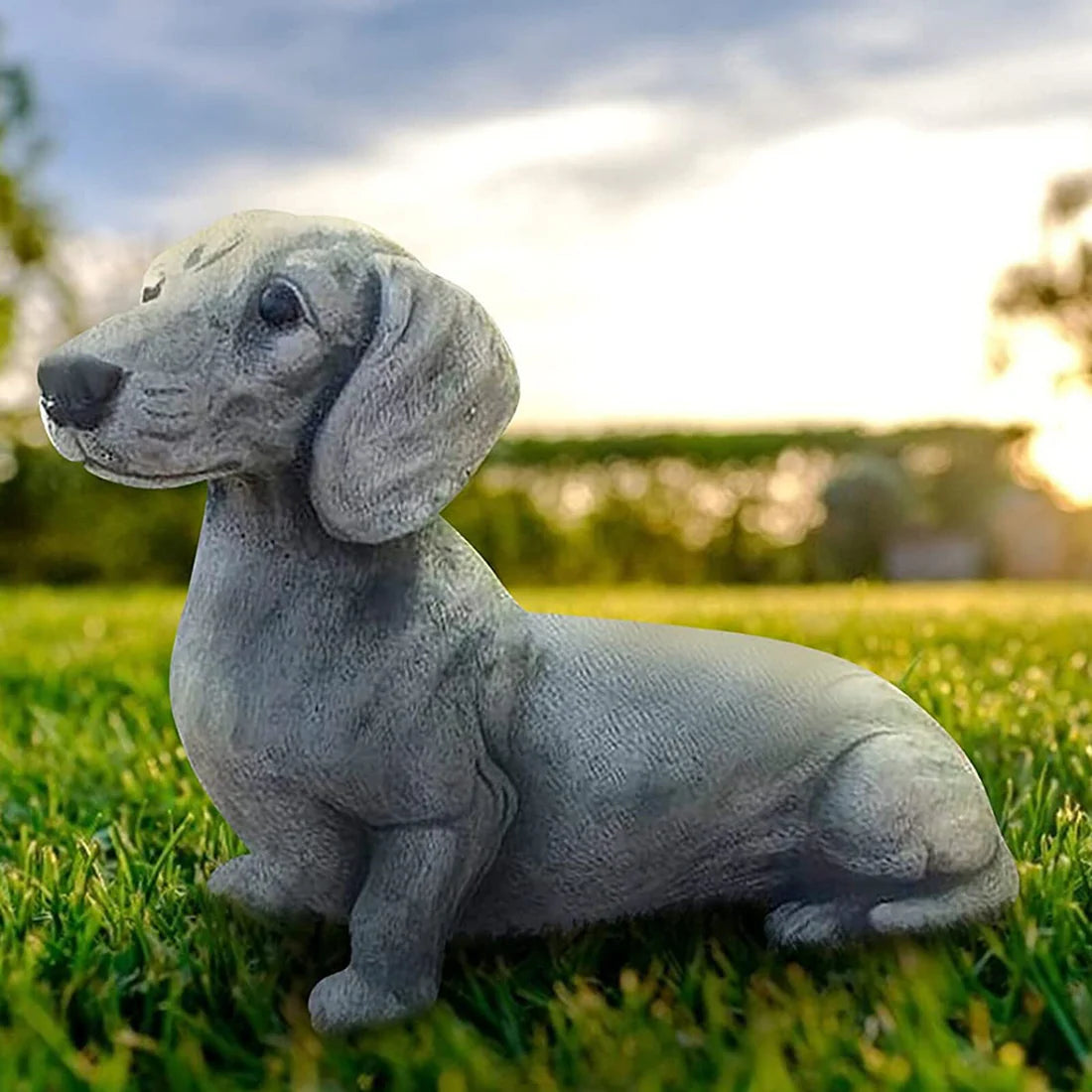 Dachshund Statue Garden Decor