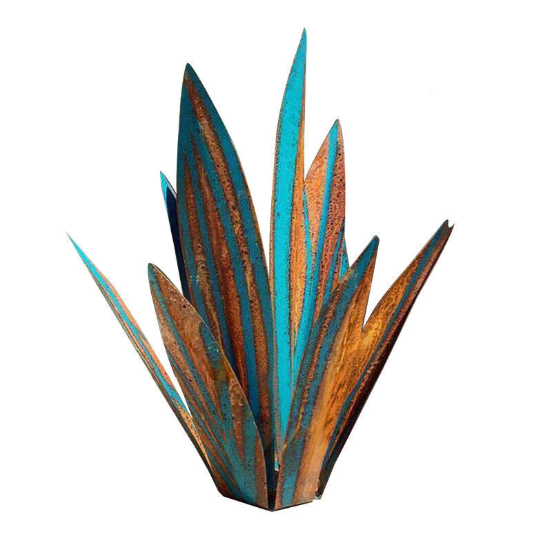 Metal Art Agave Rustic Sculpture Leaves Garden Decorations